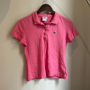 LACOSTE - Women’s Pink Polo - Size: 42